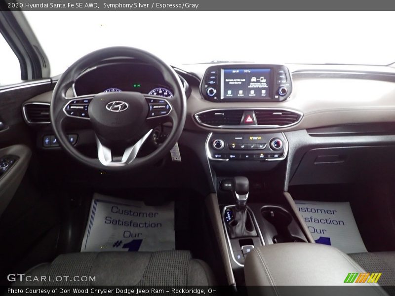 Symphony Silver / Espresso/Gray 2020 Hyundai Santa Fe SE AWD