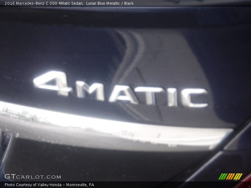 Lunar Blue Metallic / Black 2016 Mercedes-Benz C 300 4Matic Sedan