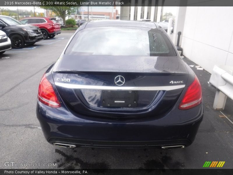 Lunar Blue Metallic / Black 2016 Mercedes-Benz C 300 4Matic Sedan