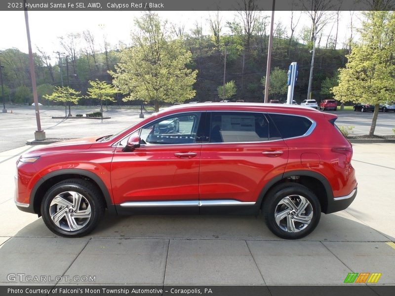 Calypso Red / Black 2023 Hyundai Santa Fe SEL AWD