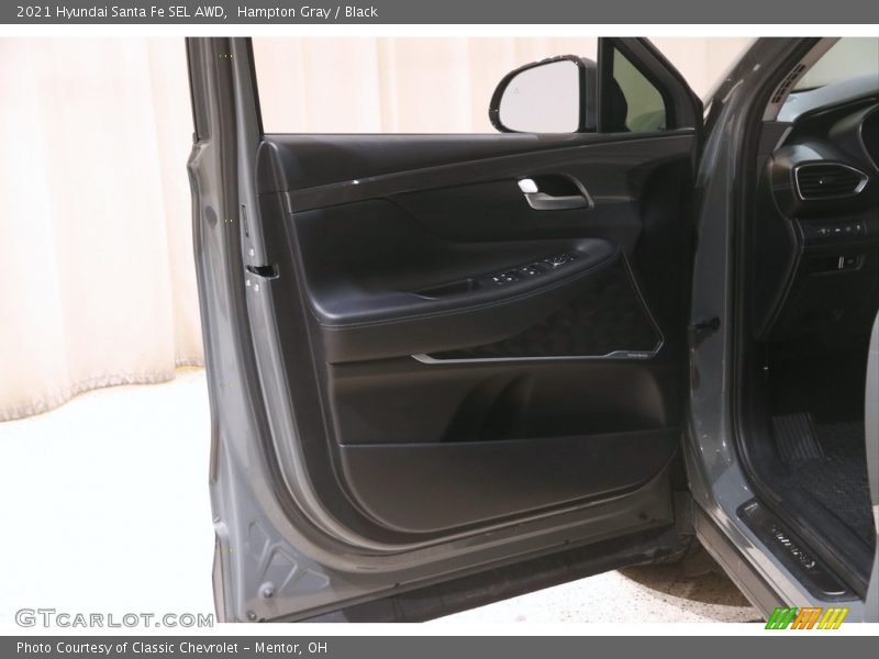 Hampton Gray / Black 2021 Hyundai Santa Fe SEL AWD