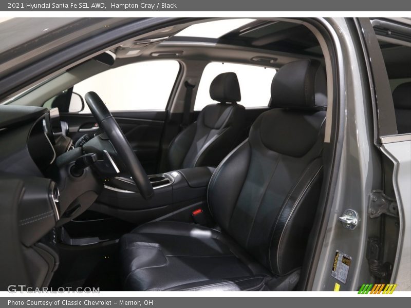 Hampton Gray / Black 2021 Hyundai Santa Fe SEL AWD
