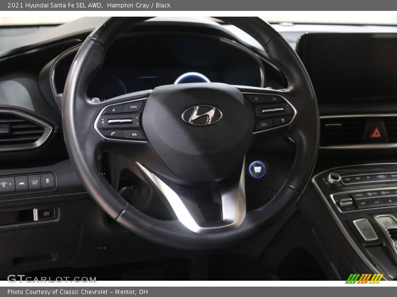 Hampton Gray / Black 2021 Hyundai Santa Fe SEL AWD