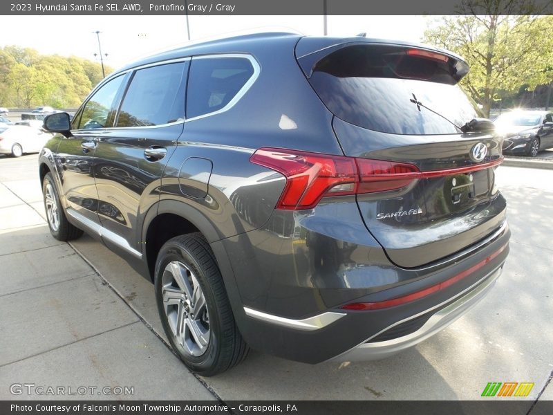 Portofino Gray / Gray 2023 Hyundai Santa Fe SEL AWD