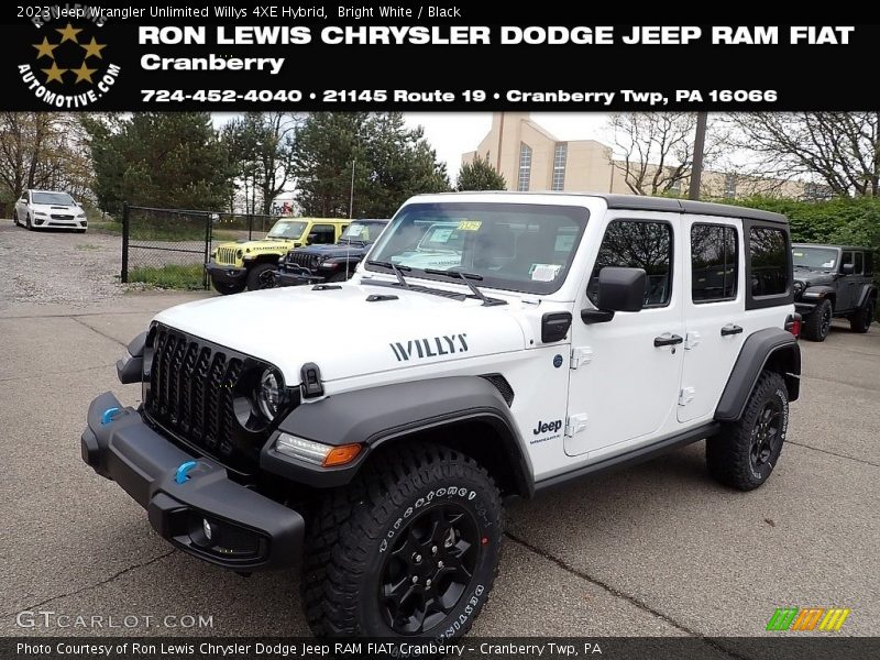 Bright White / Black 2023 Jeep Wrangler Unlimited Willys 4XE Hybrid
