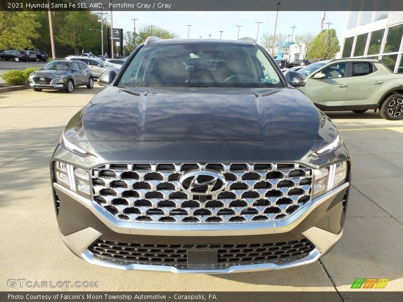 Portofino Gray / Gray 2023 Hyundai Santa Fe SEL AWD