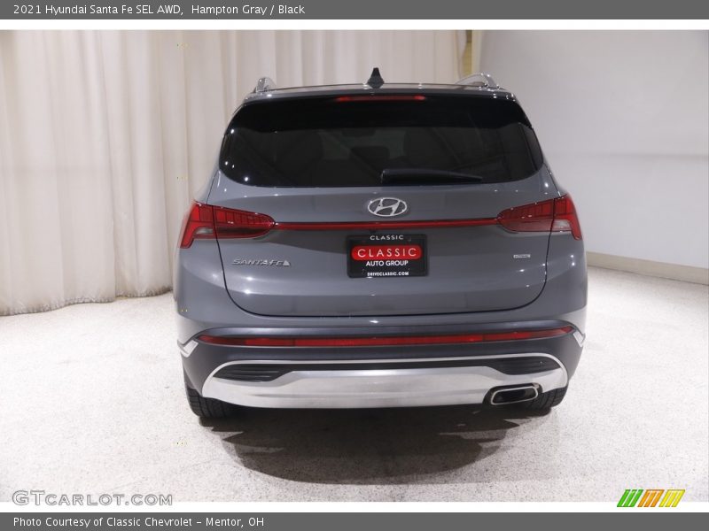 Hampton Gray / Black 2021 Hyundai Santa Fe SEL AWD