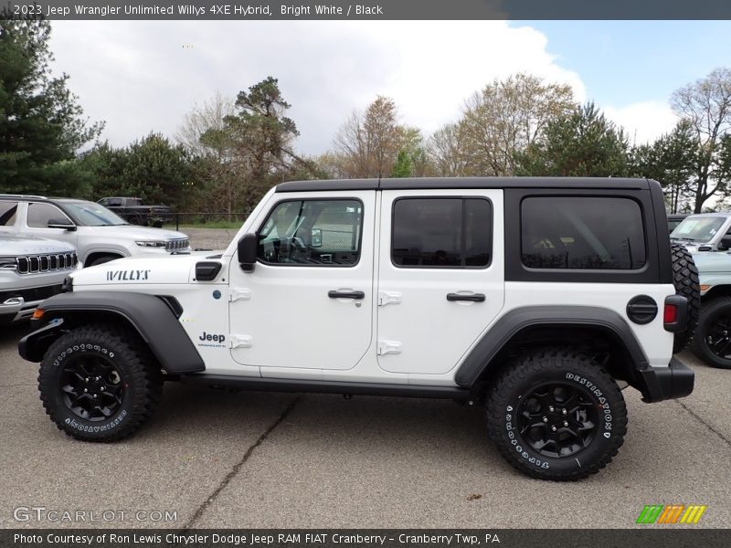 Bright White / Black 2023 Jeep Wrangler Unlimited Willys 4XE Hybrid