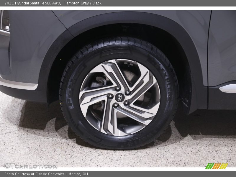 Hampton Gray / Black 2021 Hyundai Santa Fe SEL AWD