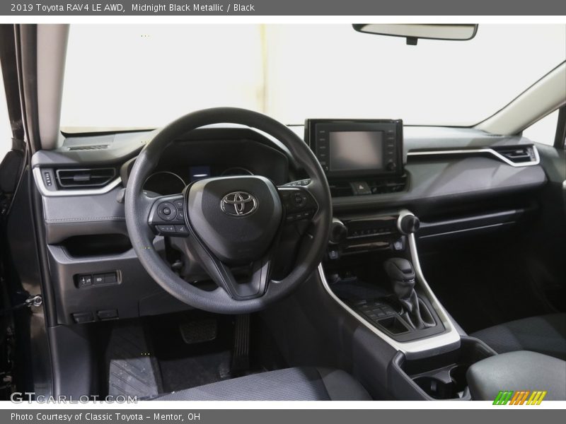 Midnight Black Metallic / Black 2019 Toyota RAV4 LE AWD