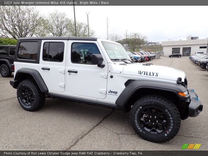 Bright White / Black 2023 Jeep Wrangler Unlimited Willys 4XE Hybrid