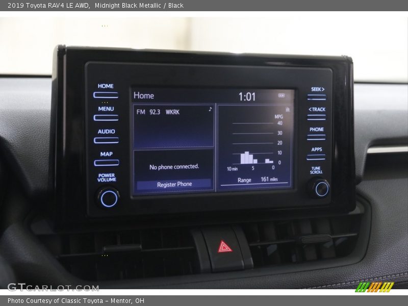 Midnight Black Metallic / Black 2019 Toyota RAV4 LE AWD