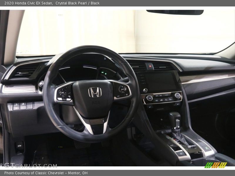 Crystal Black Pearl / Black 2020 Honda Civic EX Sedan