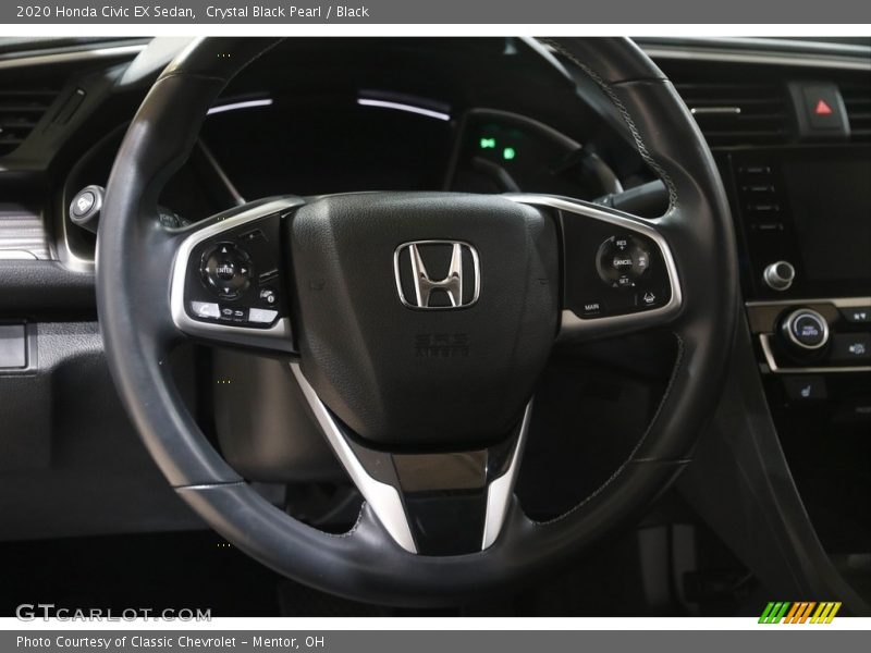 Crystal Black Pearl / Black 2020 Honda Civic EX Sedan
