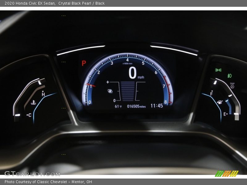 Crystal Black Pearl / Black 2020 Honda Civic EX Sedan