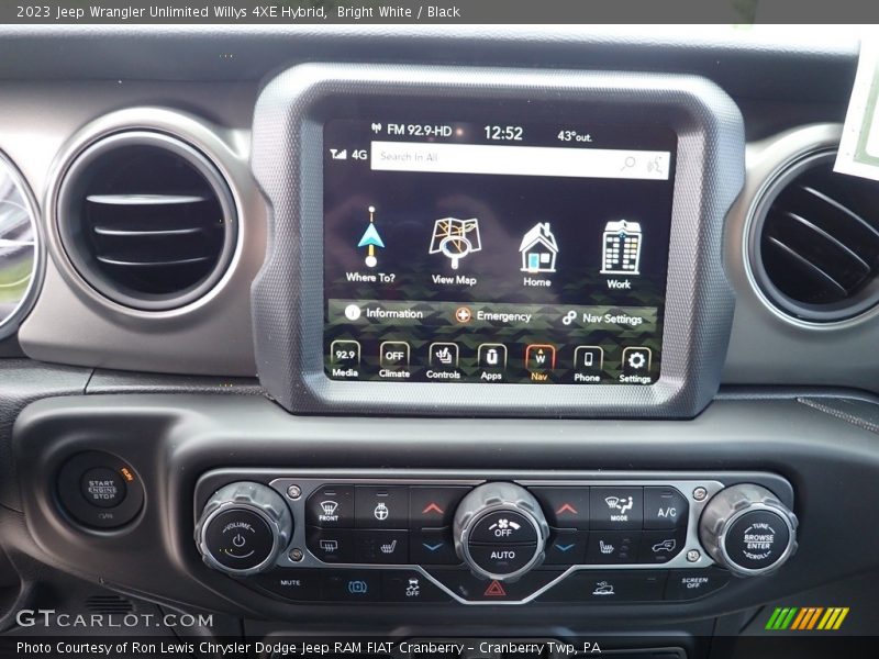 Bright White / Black 2023 Jeep Wrangler Unlimited Willys 4XE Hybrid