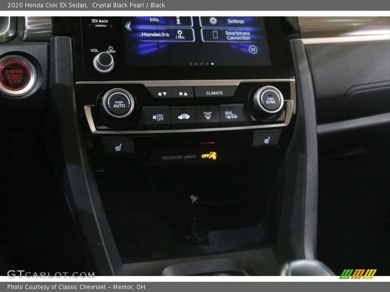 Crystal Black Pearl / Black 2020 Honda Civic EX Sedan