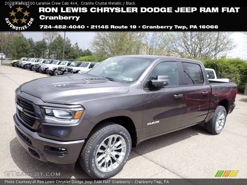 Granite Crystal Metallic / Black 2023 Ram 1500 Laramie Crew Cab 4x4