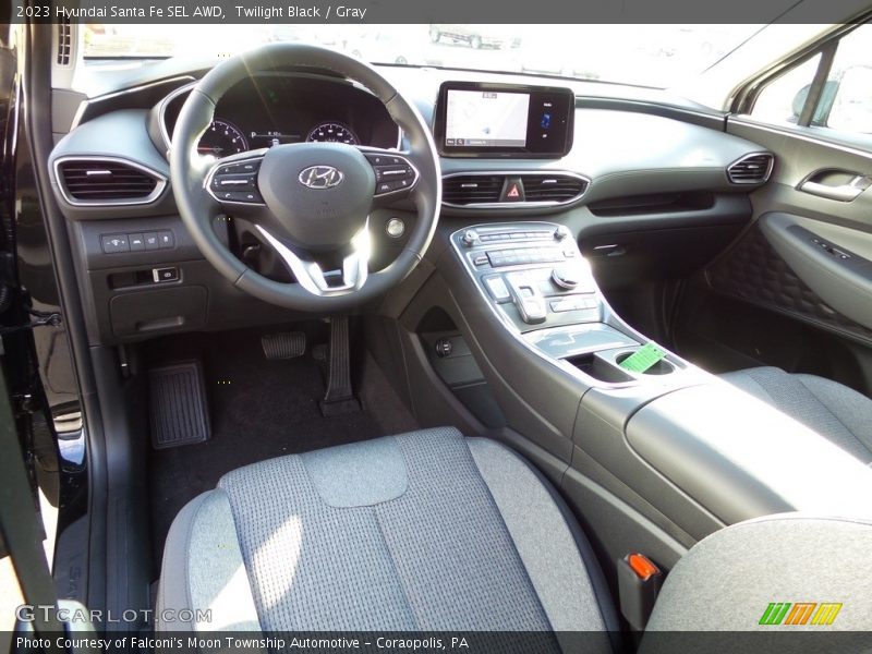 Twilight Black / Gray 2023 Hyundai Santa Fe SEL AWD