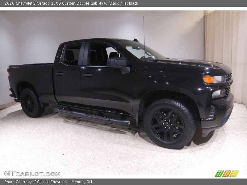 Black / Jet Black 2020 Chevrolet Silverado 1500 Custom Double Cab 4x4