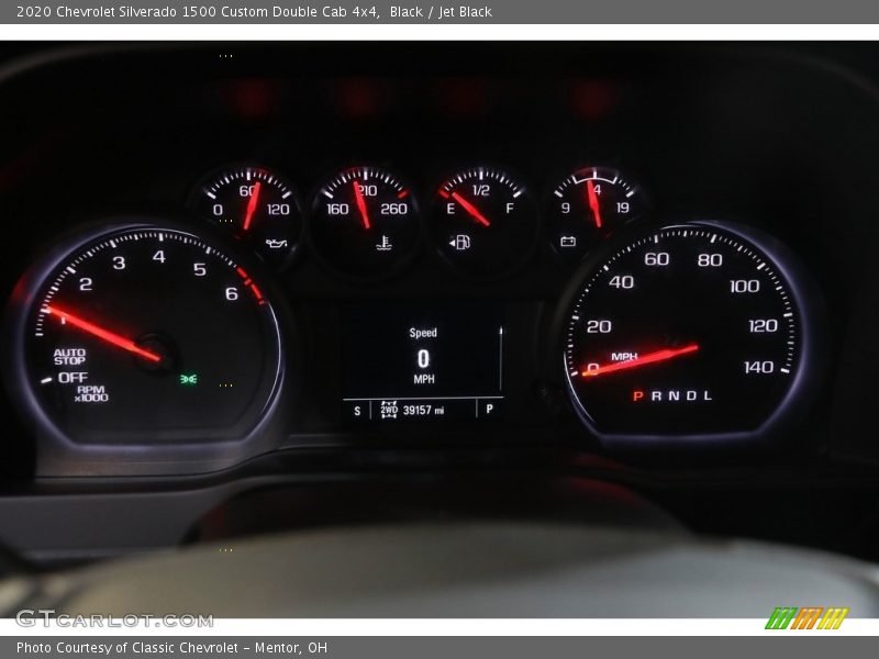 Black / Jet Black 2020 Chevrolet Silverado 1500 Custom Double Cab 4x4