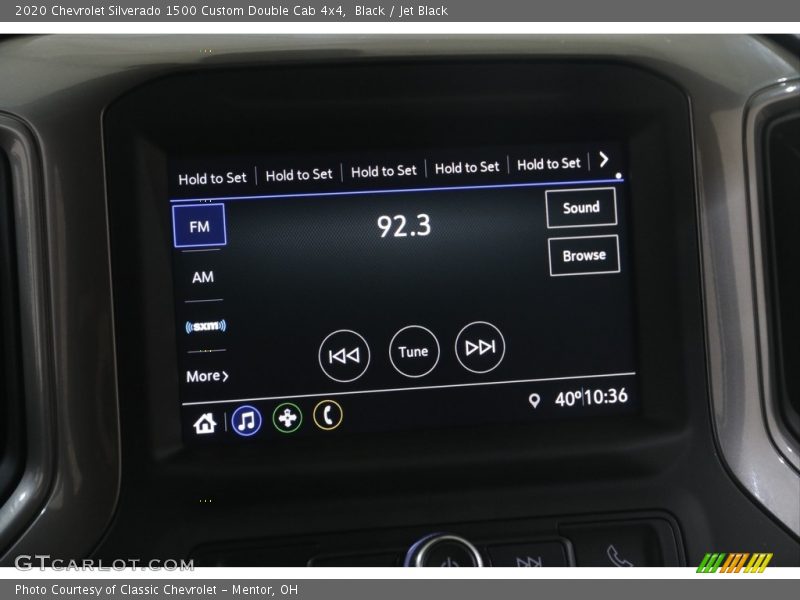 Black / Jet Black 2020 Chevrolet Silverado 1500 Custom Double Cab 4x4