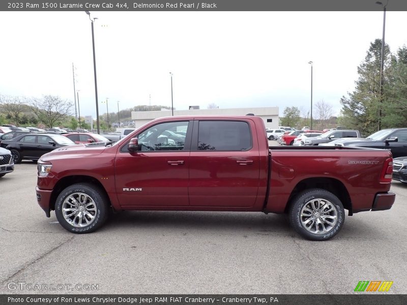 Delmonico Red Pearl / Black 2023 Ram 1500 Laramie Crew Cab 4x4