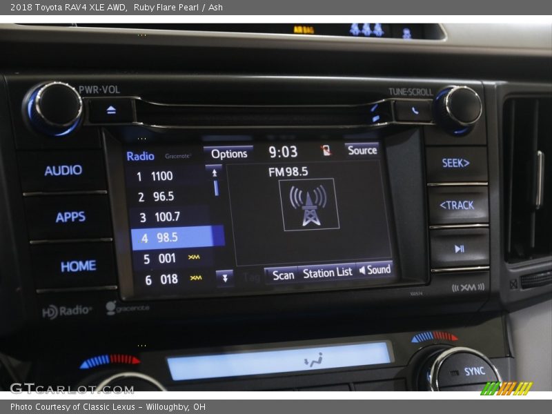Controls of 2018 RAV4 XLE AWD