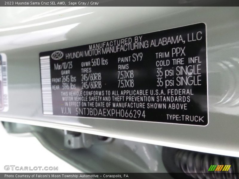 2023 Santa Cruz SEL AWD Sage Gray Color Code SY9