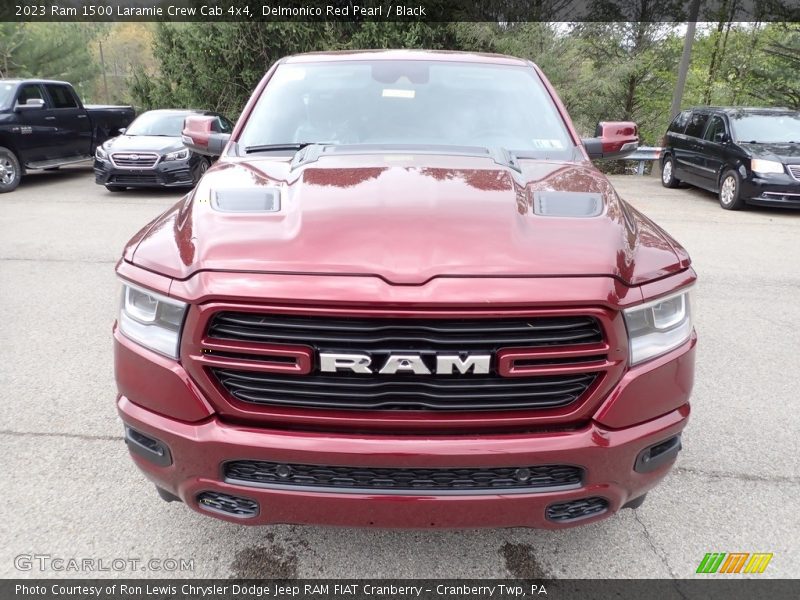 Delmonico Red Pearl / Black 2023 Ram 1500 Laramie Crew Cab 4x4