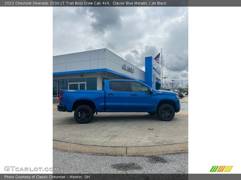 Glacier Blue Metallic / Jet Black 2023 Chevrolet Silverado 1500 LT Trail Boss Crew Cab 4x4