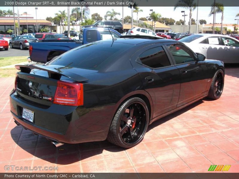 Brilliant Black Crystal Pearl / Dark Slate Gray 2008 Dodge Charger SRT-8