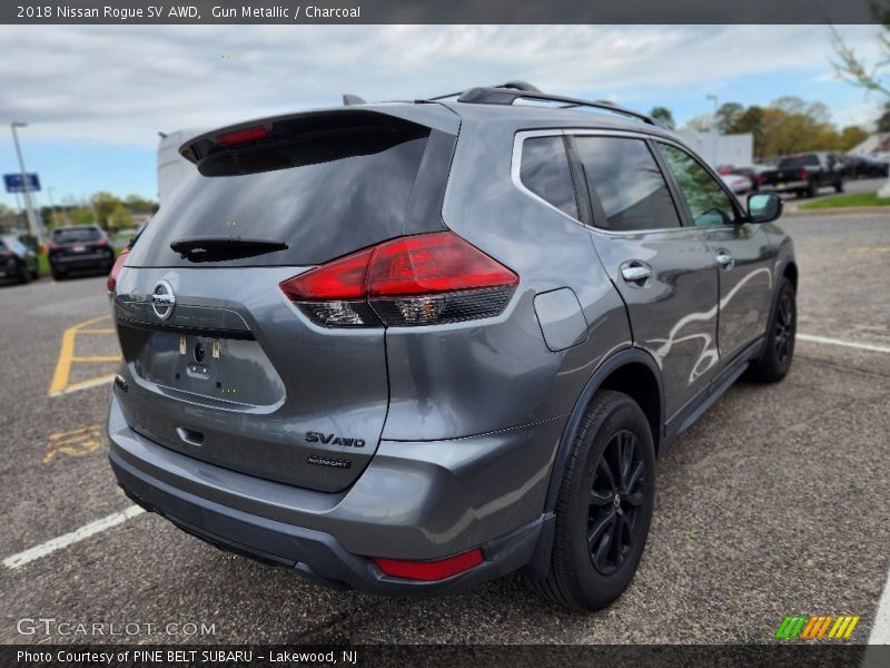 Gun Metallic / Charcoal 2018 Nissan Rogue SV AWD