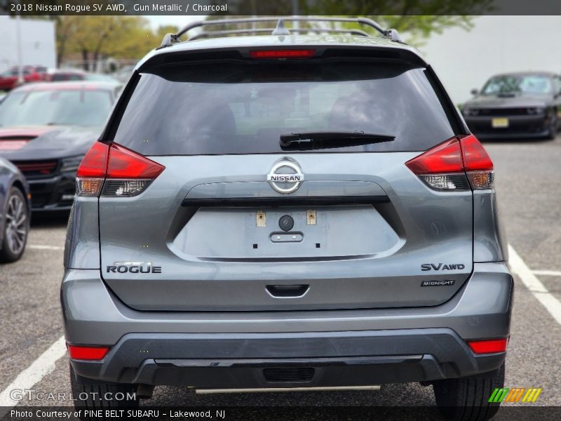 Gun Metallic / Charcoal 2018 Nissan Rogue SV AWD