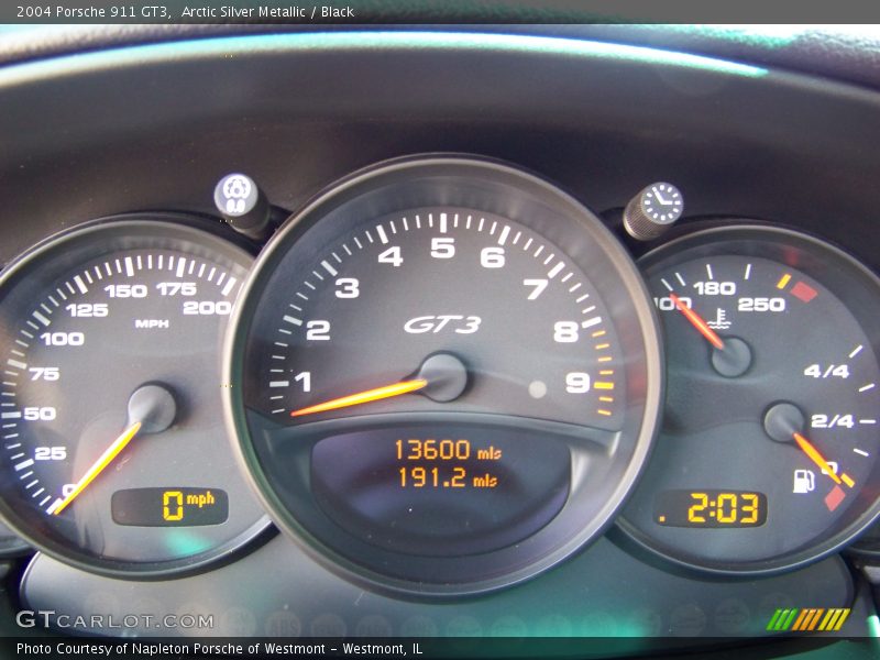 Arctic Silver Metallic / Black 2004 Porsche 911 GT3