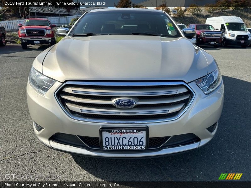 White Gold / Charcoal Black 2018 Ford Taurus Limited