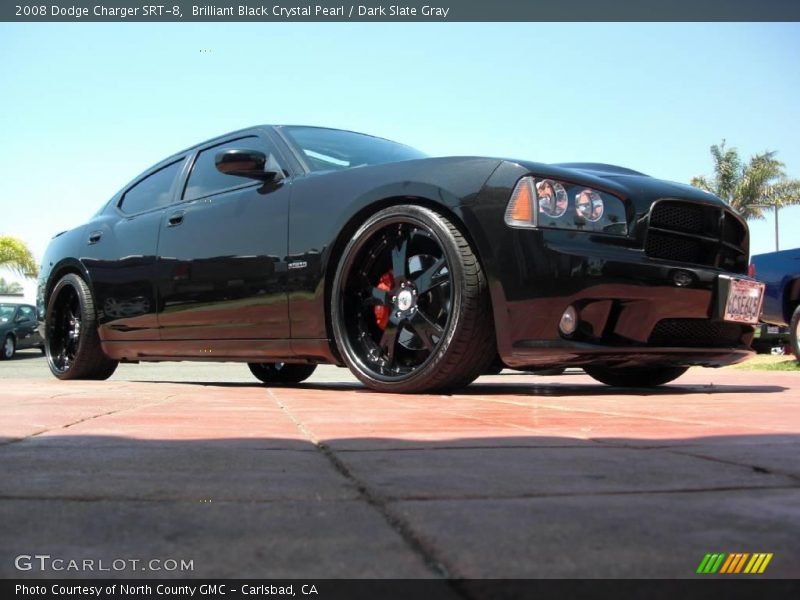Brilliant Black Crystal Pearl / Dark Slate Gray 2008 Dodge Charger SRT-8