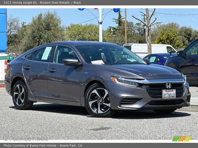 Modern Steel Metallic / Black 2022 Honda Insight EX