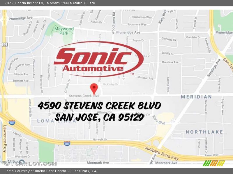 Modern Steel Metallic / Black 2022 Honda Insight EX