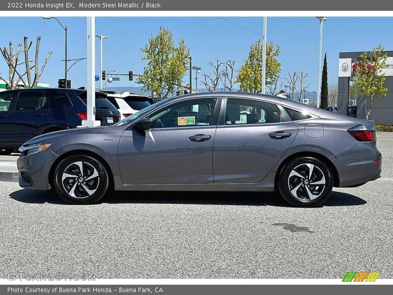 Modern Steel Metallic / Black 2022 Honda Insight EX