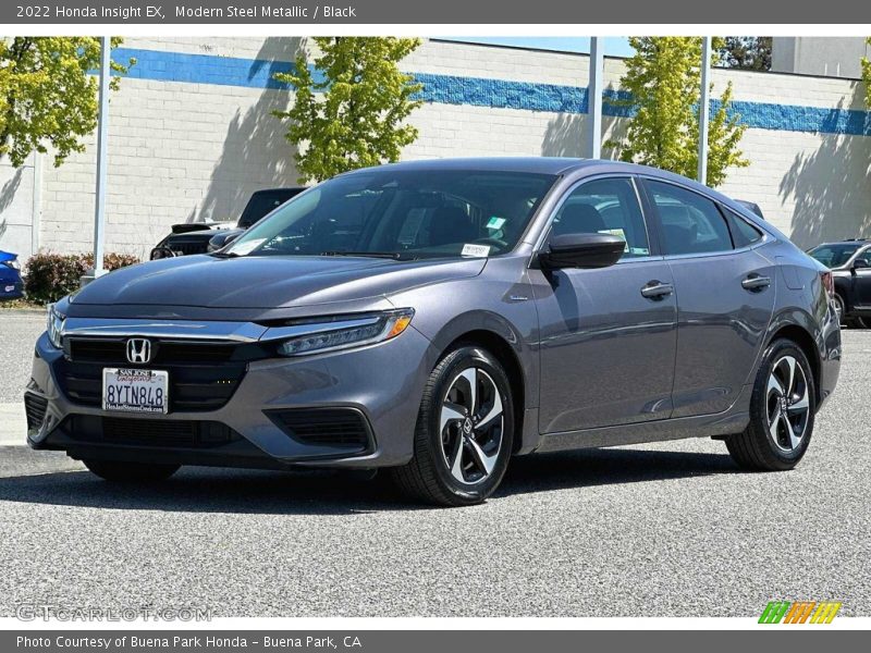 Modern Steel Metallic / Black 2022 Honda Insight EX