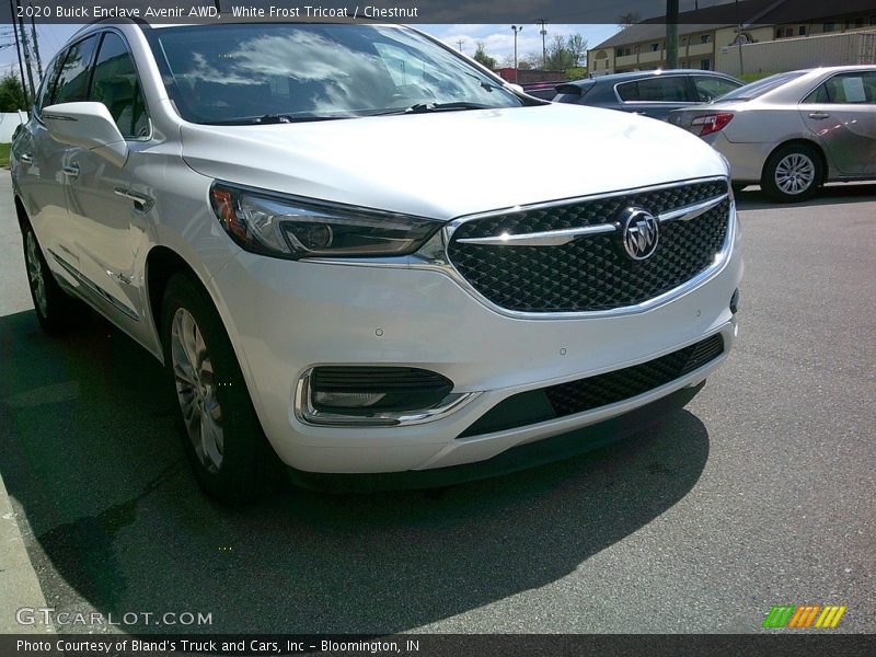 White Frost Tricoat / Chestnut 2020 Buick Enclave Avenir AWD