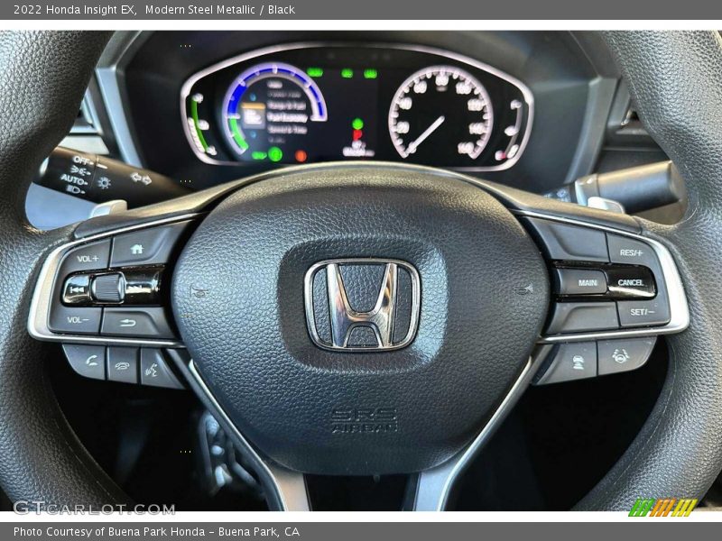 Modern Steel Metallic / Black 2022 Honda Insight EX