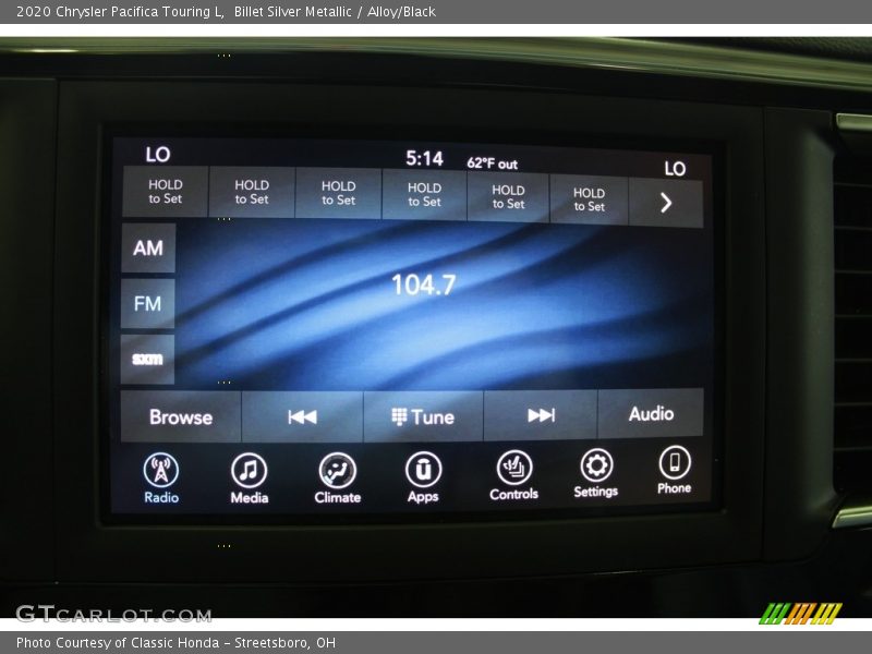 Billet Silver Metallic / Alloy/Black 2020 Chrysler Pacifica Touring L