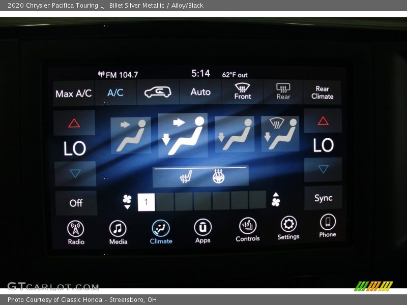 Billet Silver Metallic / Alloy/Black 2020 Chrysler Pacifica Touring L