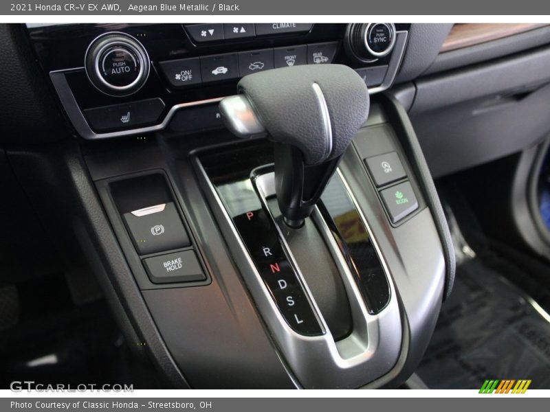 Aegean Blue Metallic / Black 2021 Honda CR-V EX AWD