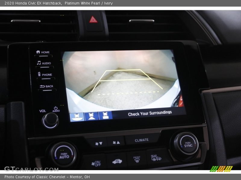 Platinum White Pearl / Ivory 2020 Honda Civic EX Hatchback