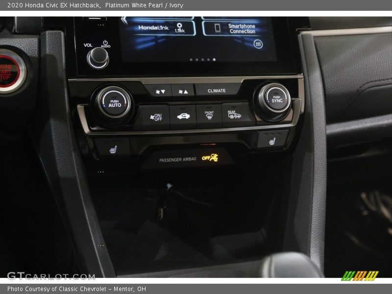 Platinum White Pearl / Ivory 2020 Honda Civic EX Hatchback