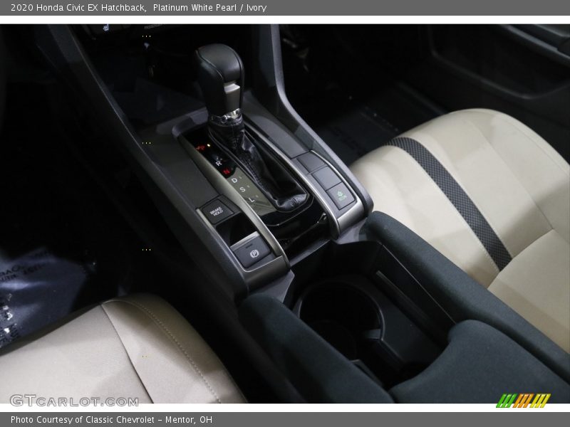 Platinum White Pearl / Ivory 2020 Honda Civic EX Hatchback