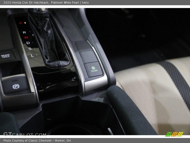 Platinum White Pearl / Ivory 2020 Honda Civic EX Hatchback